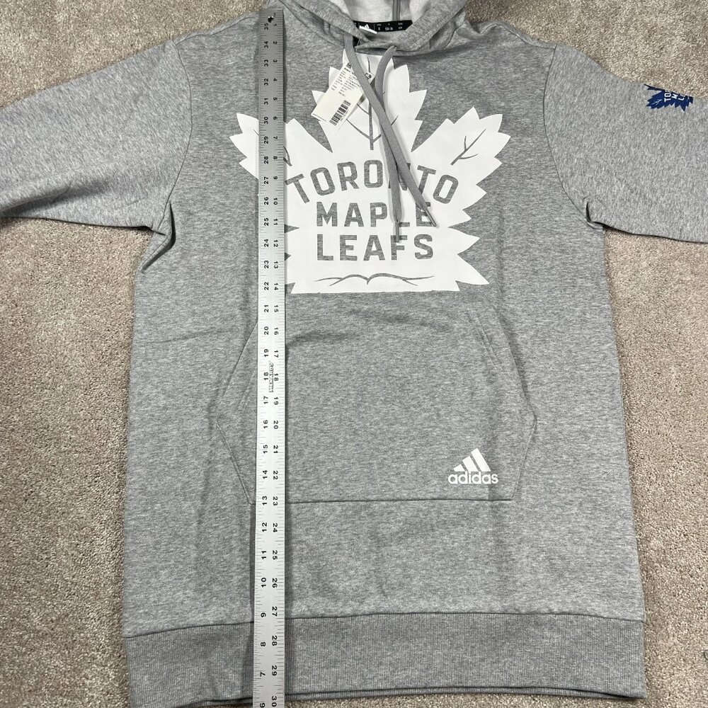 Adidas Womens Small Gray Toronto Maple Leafs NHL Authentic Hockey Hoodie NWT - Picture 9 of 9